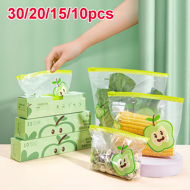 Food Storage With Lock - Многоразовый пакет с застежкой-молнией, прозрачный, пищевой,