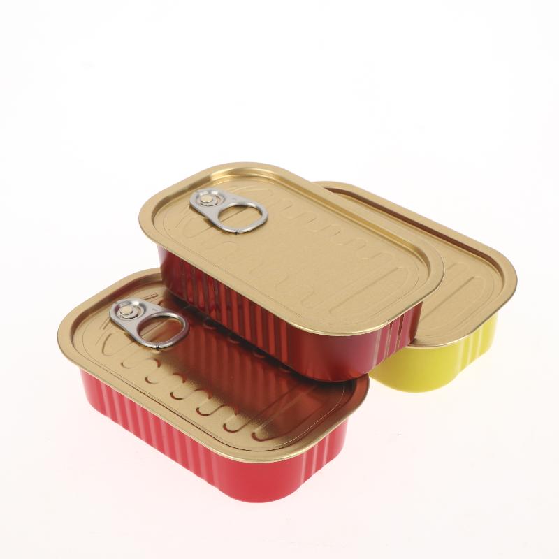Food Storage Aluminum - 2 шт. металлические прямоугольные пустые мини-коробки