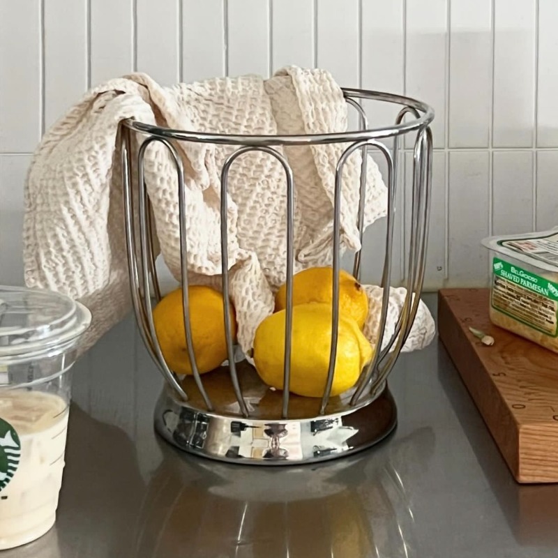Food Storage For Restaurant - Минималистичная корзина для фруктов из нержавеющей