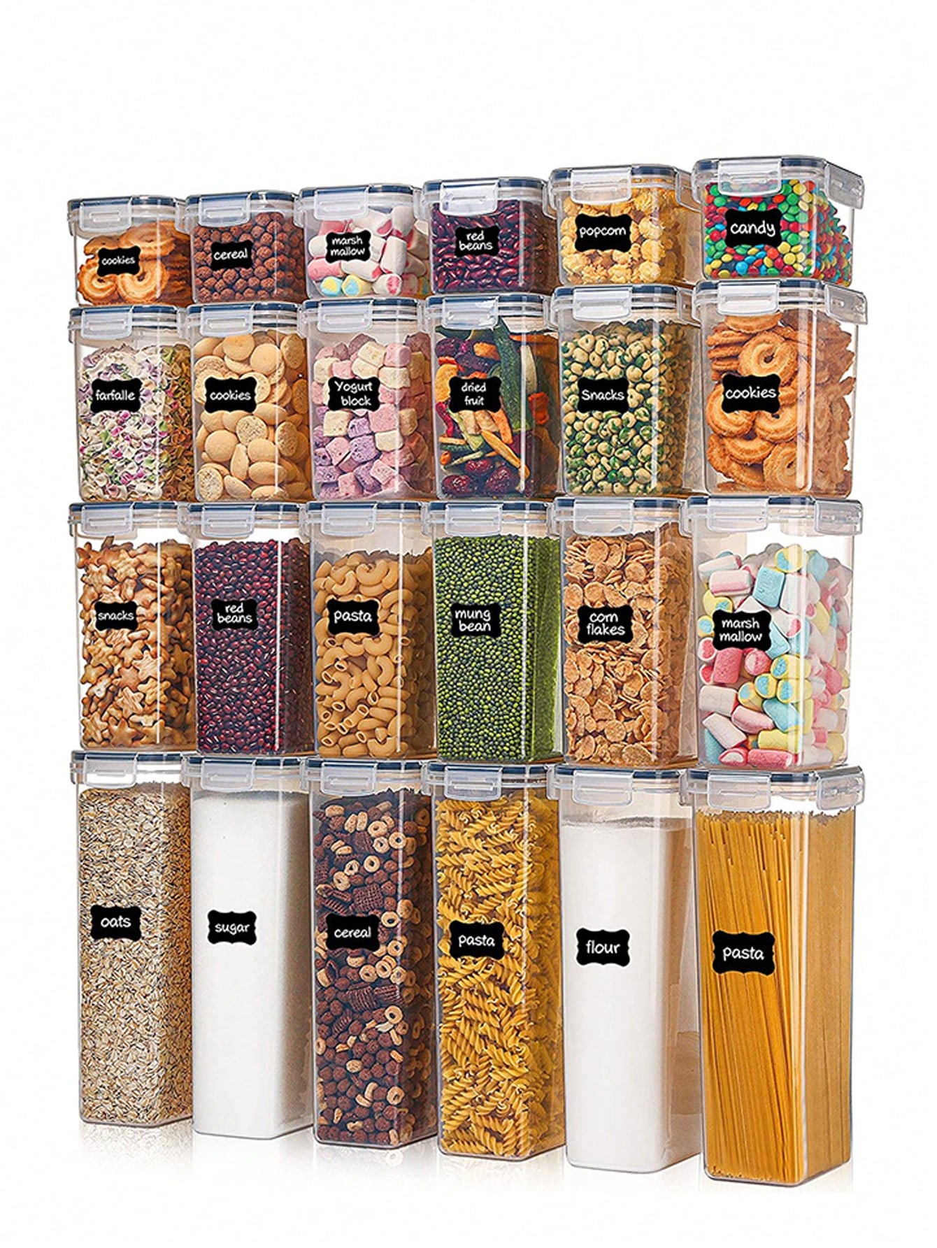Food Storage With Lock - Набор из 48 герметичных контейнеров для