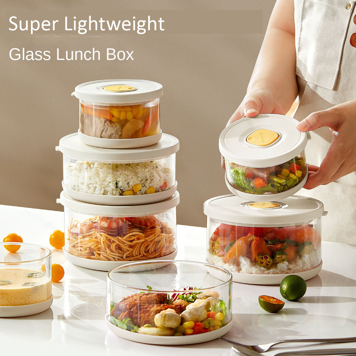 Food Storage Containers Tupperware - Набор стеклянных посуды, герметичные контейнеры, термостойкий