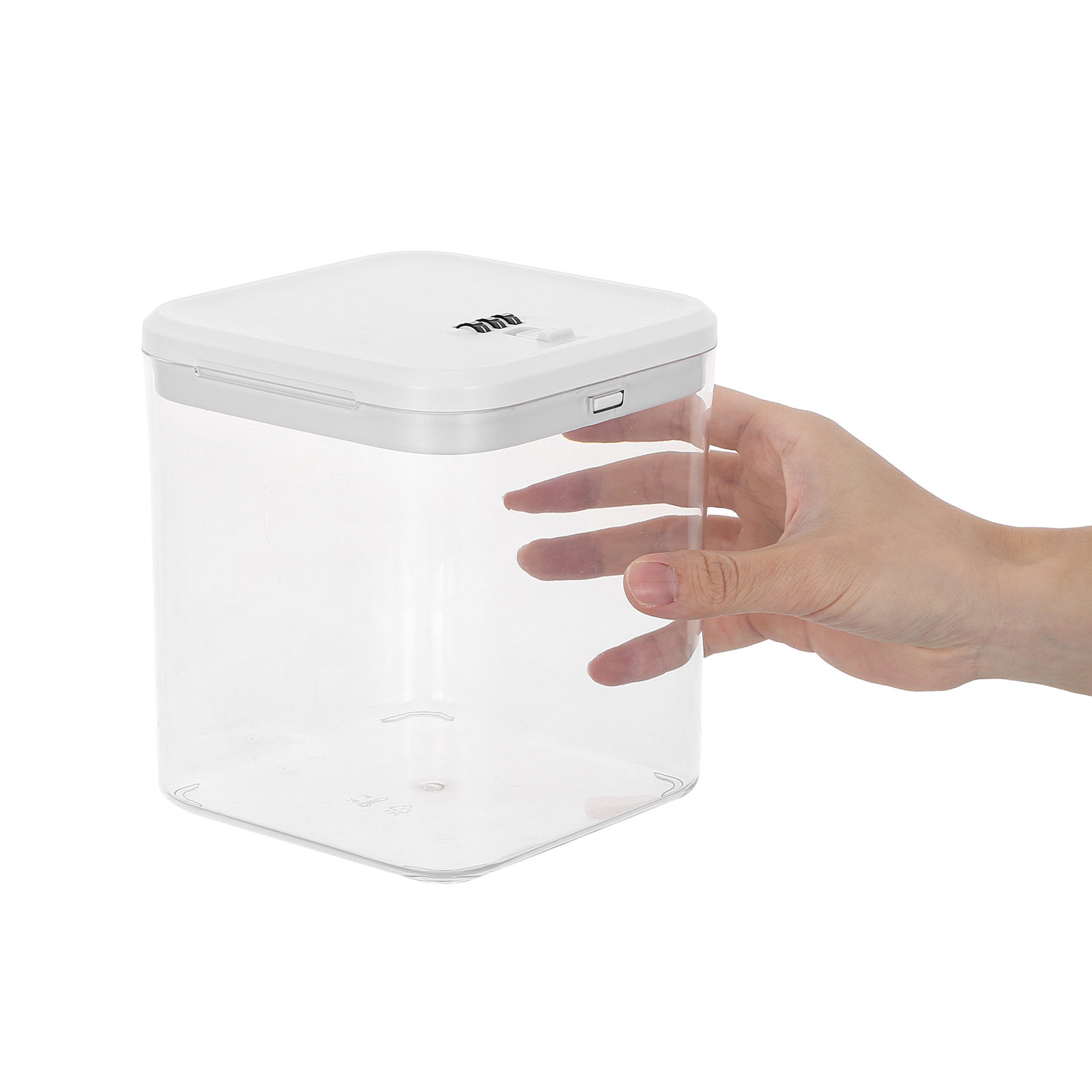 Food Storage With Lock - Прозрачный штабелируемый контейнер с замком для