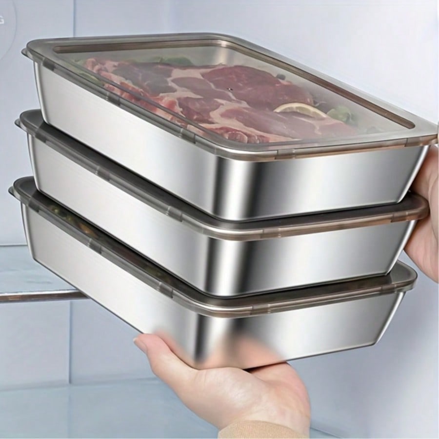 Food Storage Stackable Containers - 6 шт. (3 коробки + 3