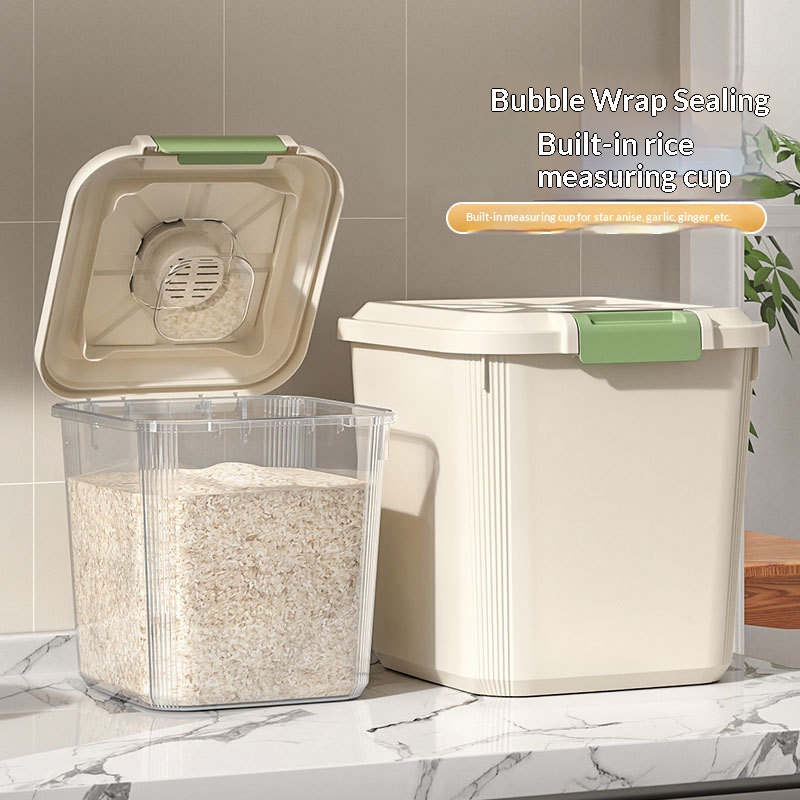 Food Storage On Wheels - 1 шт. Прозрачный диспенсер для риса
