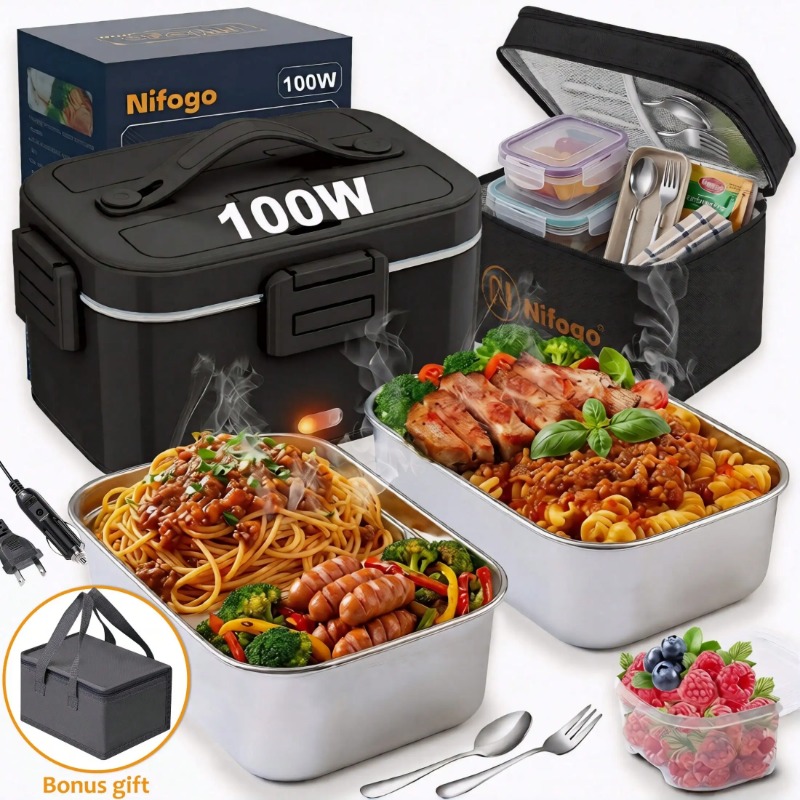 Food Storage Bag Organizer - Электрический ланч-бокс с подогревом мощностью 100