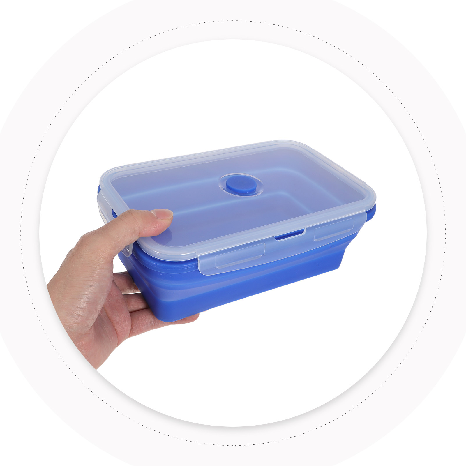 Food Storage Stackable Containers - 4 шт. складных силиконовых контейнера для