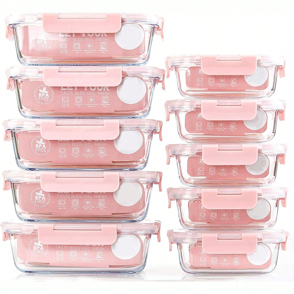 Food Storage Glass Jar - Набор из 10 стеклянных контейнеров для