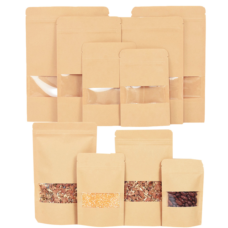 Food Storage With Lock - 20/50 шт. крафт-бумага сумки на молнии