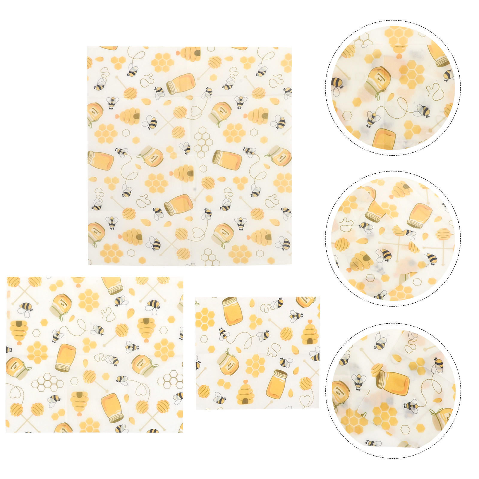 Beeswax Food Wrap - 3 шт. многоразовых пищевых салфеток из