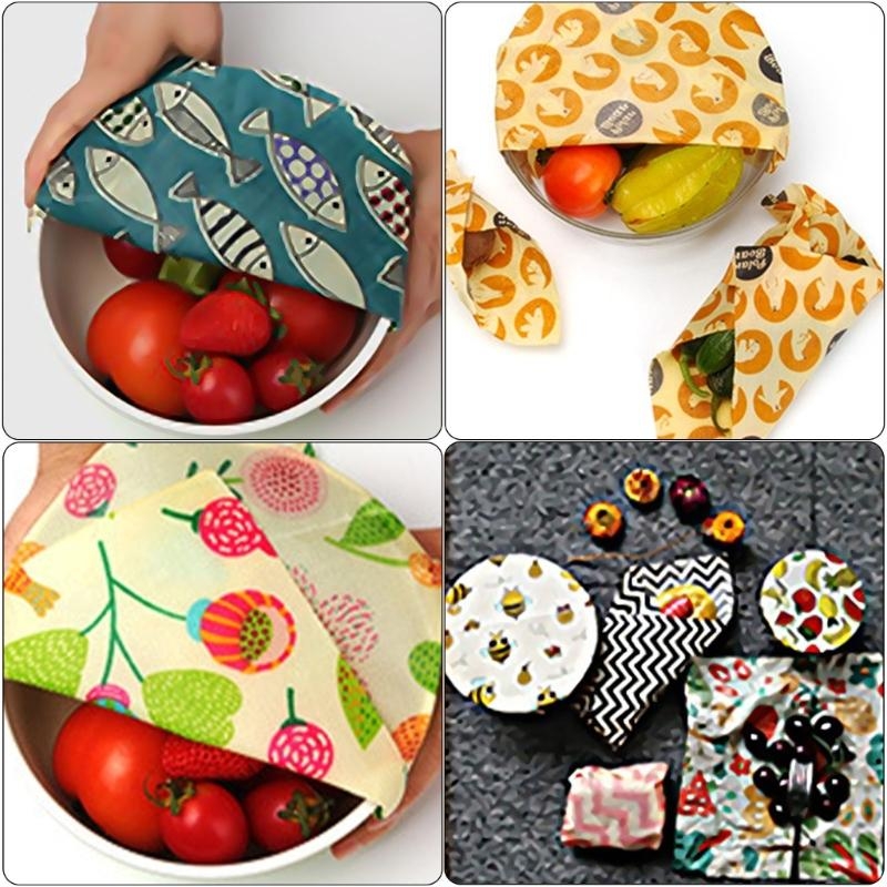 Beeswax Food Wrap - Практичный набор ткани из пчелиного воска,