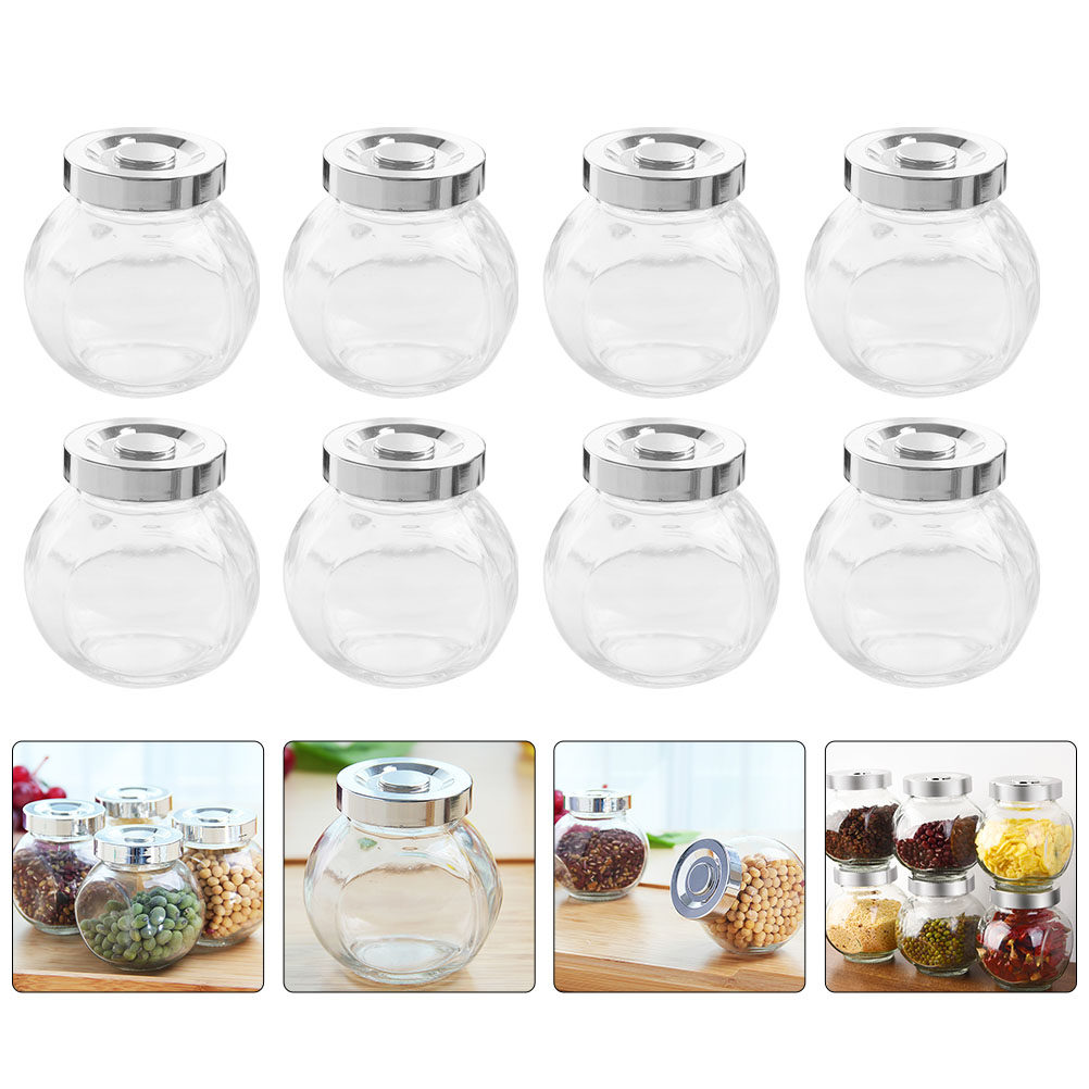 Food Storage Glass Jar - 8 шт. легких портативных стеклянных банок