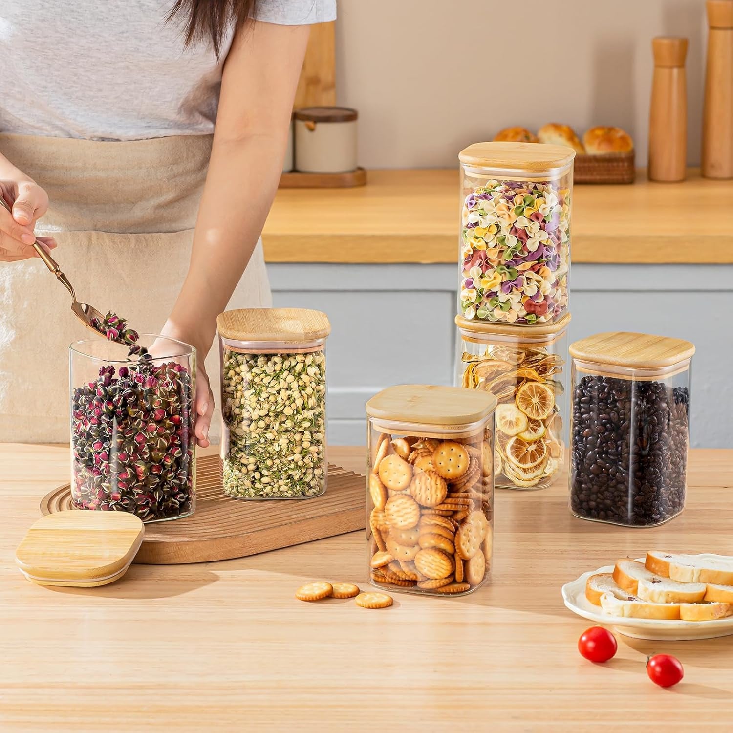 Набор из 6 стеклянных банок дл – обзор и цена Food Storage Glass Jar