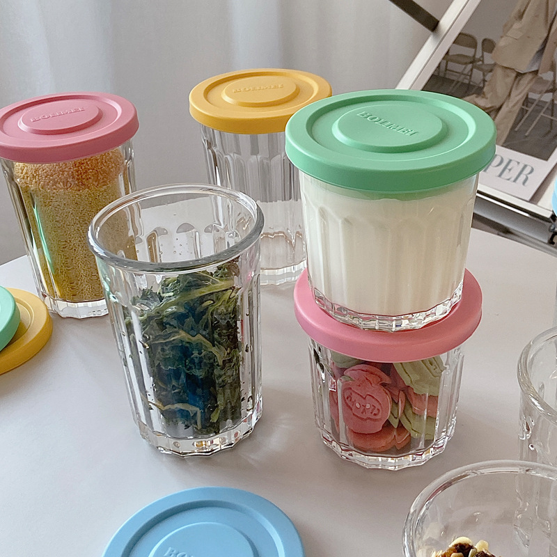 Цветная крышка, стеклянный гер – обзор и цена Food Storage Glass Jar