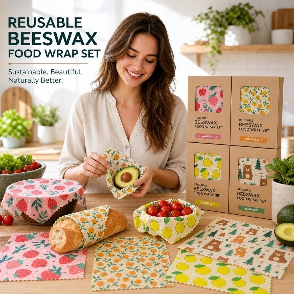 9 шт. многоразовых пищевых упа – обзор и цена Beeswax Food Wrap