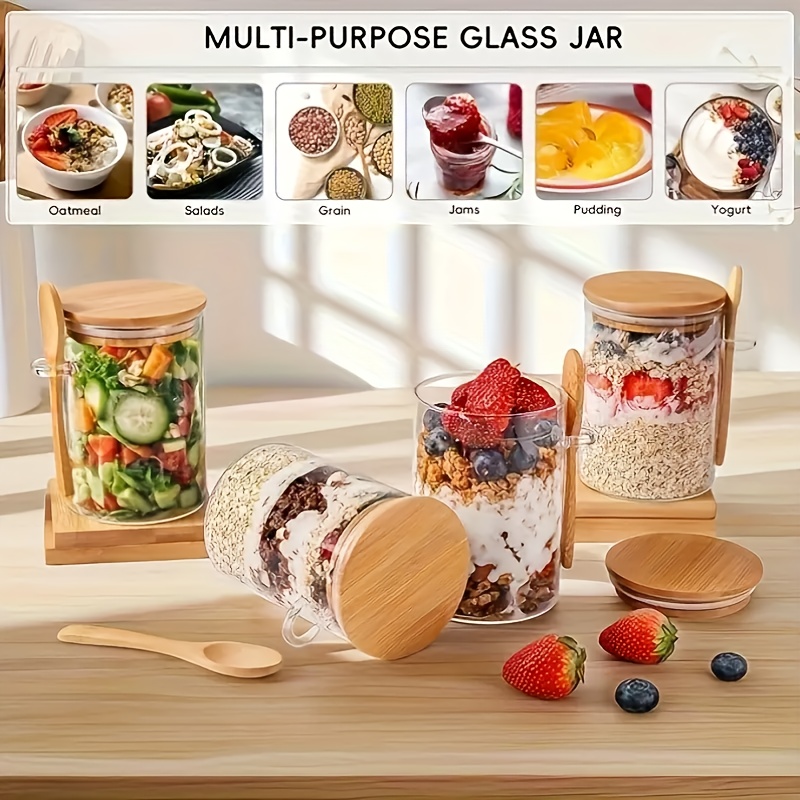 Набор стеклянных чашек для овс – обзор и цена Food Storage Glass Jar