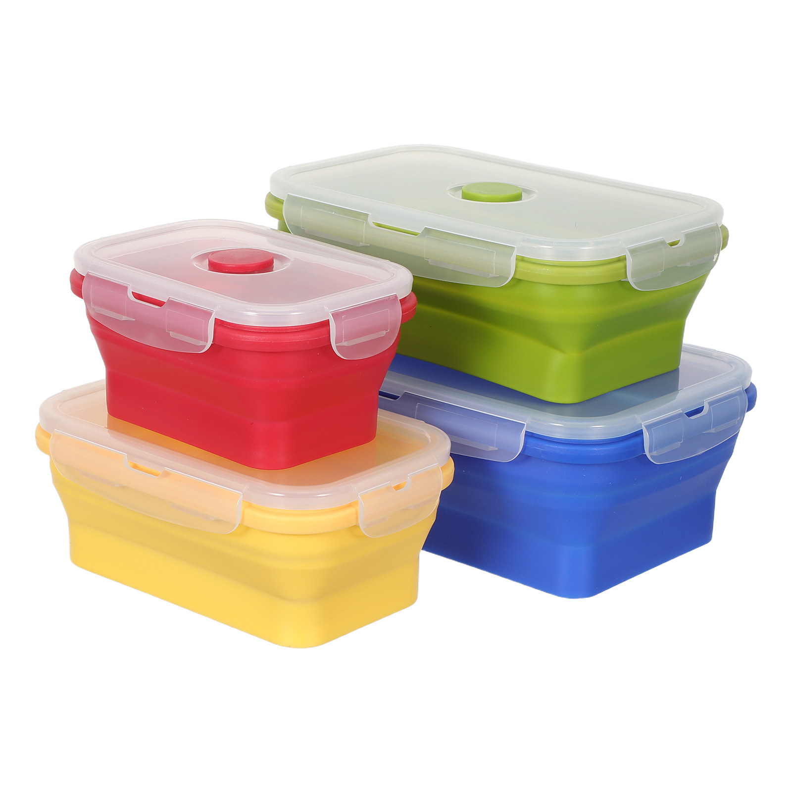 4 шт. складных силиконовых кон – обзор и цена Food Storage Stackable Containers