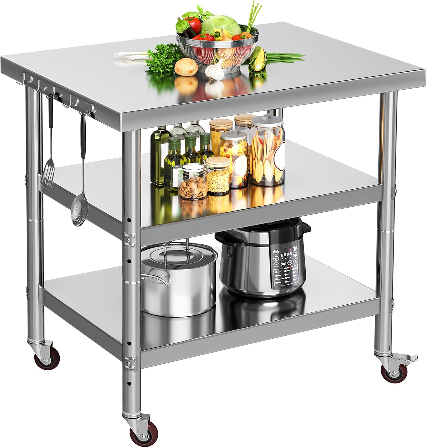 Стол для приготовления пищи из – обзор и цена Food Storage On Wheels
