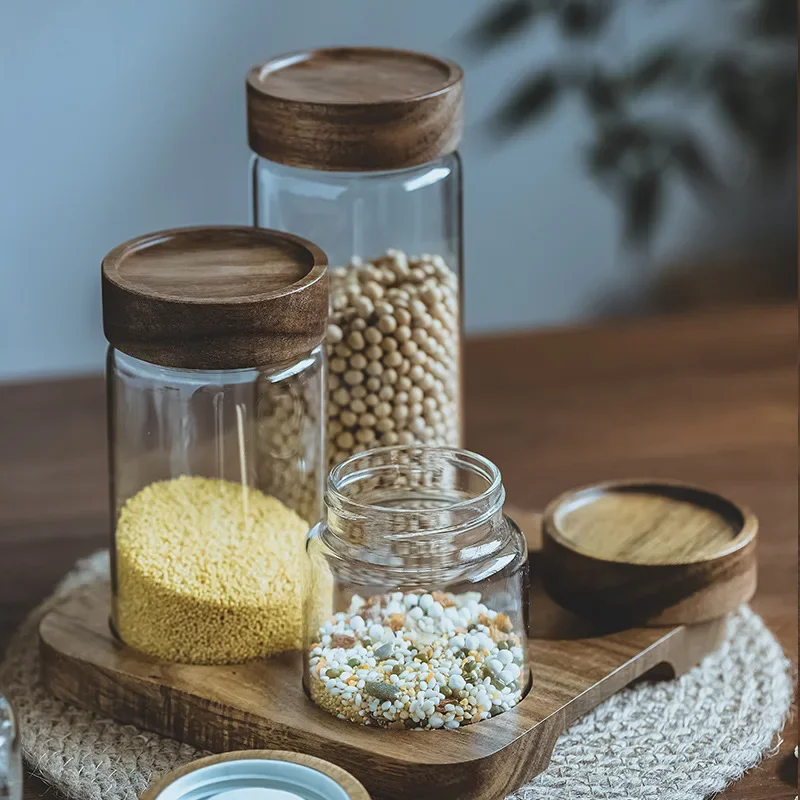 Деревянная крышка Orgnizer гер – обзор и цена Food Storage Glass Jar