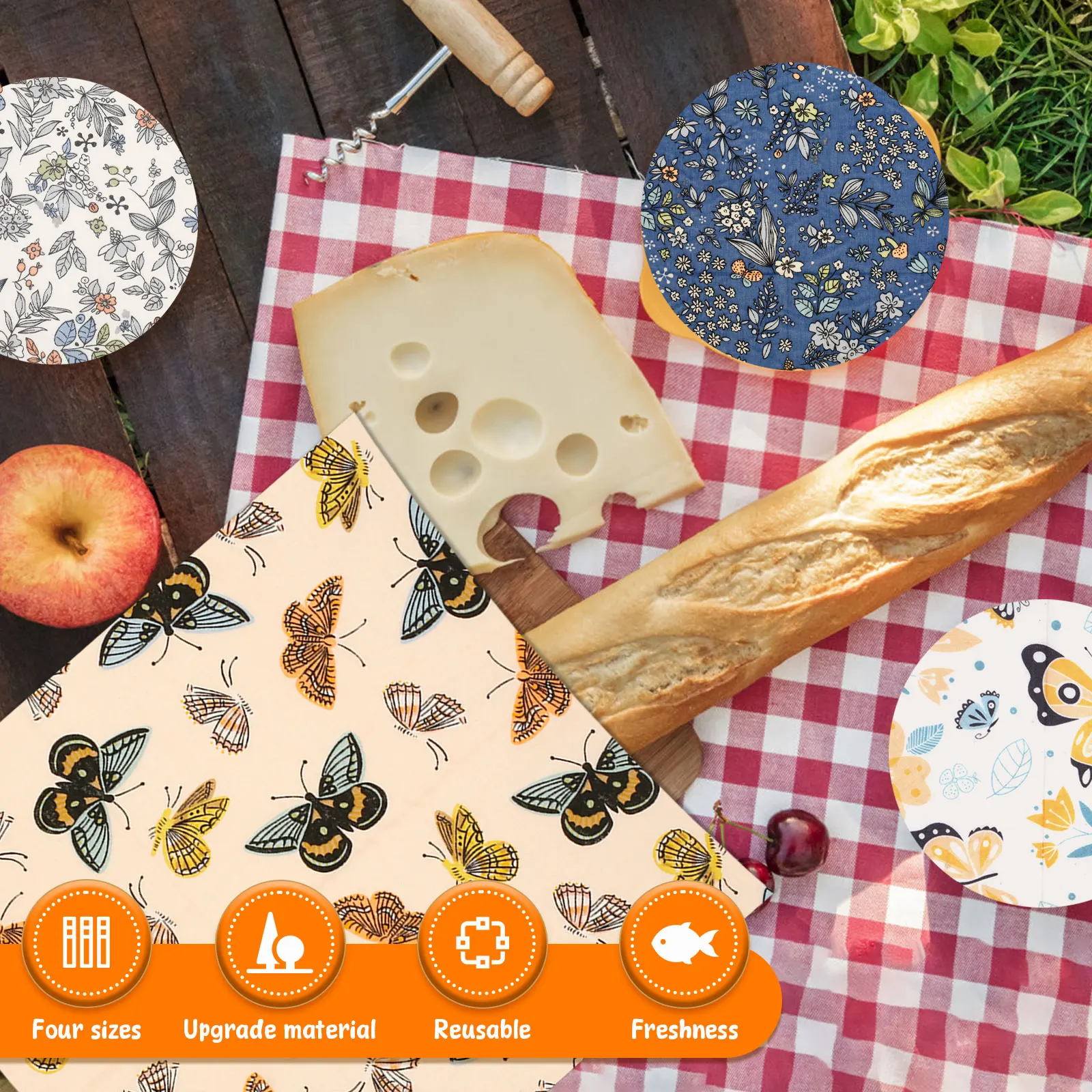Набор из 11 многоразовых пищев – обзор и цена Beeswax Food Wrap