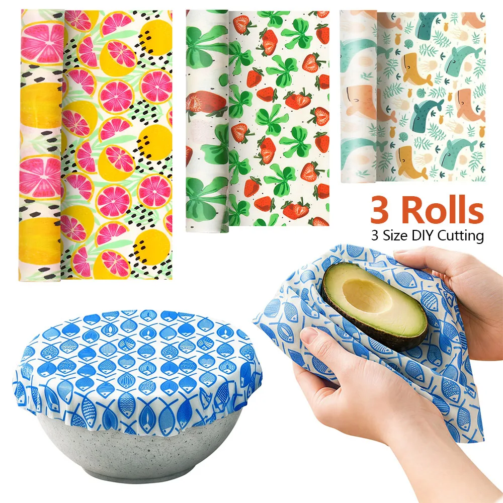 3 рулона многоразовой пищевой  – обзор и цена Beeswax Food Wrap