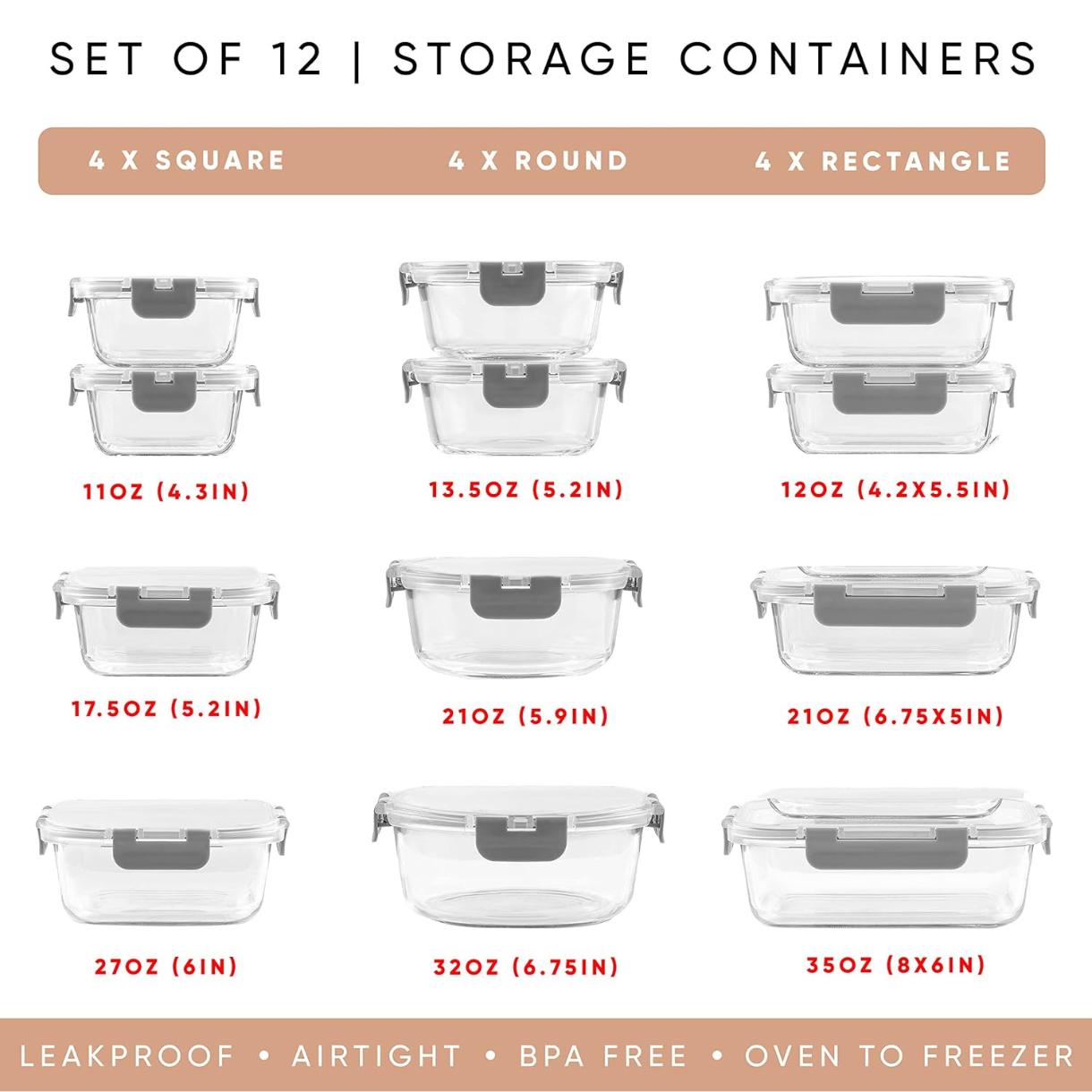 24 шт. контейнеров для хранени – обзор и цена Food Storage Containers Tupperware