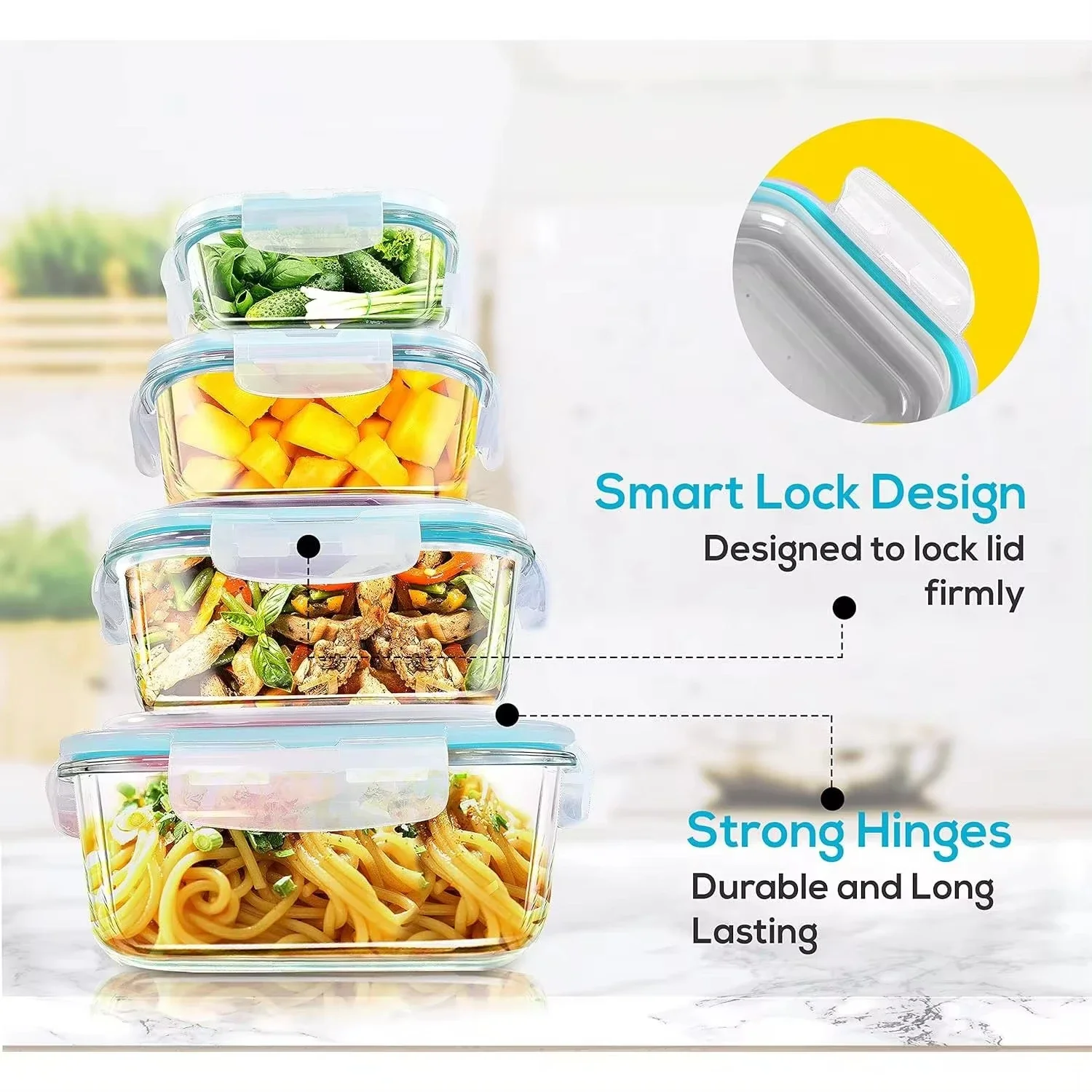 Стеклянный ланч-бокс Контейнер – обзор и цена Food Storage Glass Jar