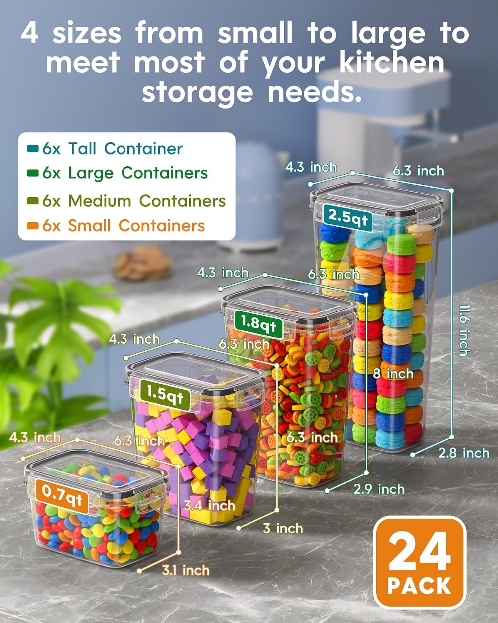 24 герметичных контейнера для  – обзор и цена Food Storage Container