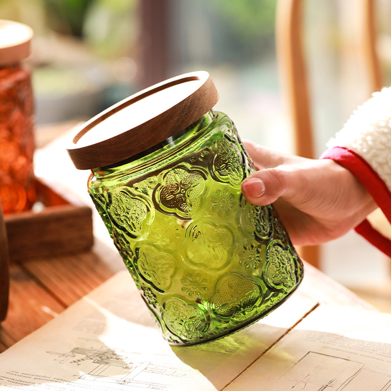 Винтажная стеклянная кухонная  – обзор и цена Food Storage Glass Jar